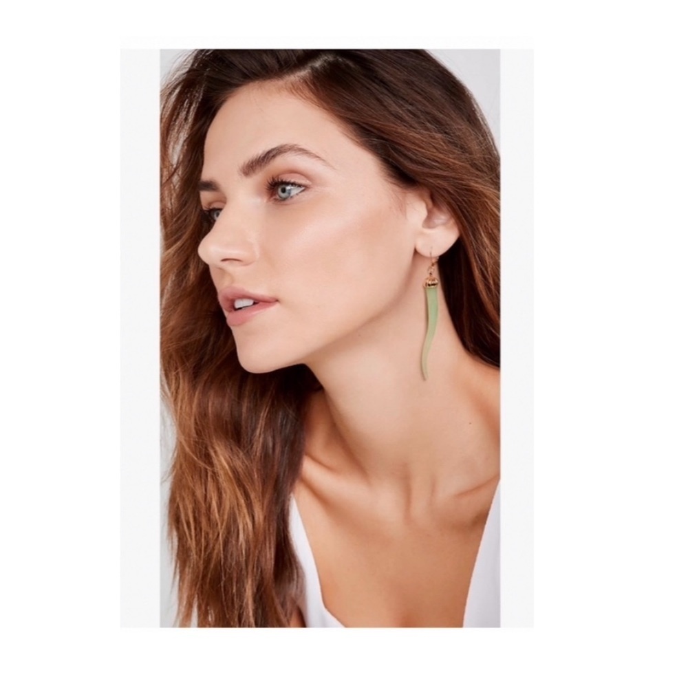 Shopbop Kenneth Jay Lane Jade Earrings.